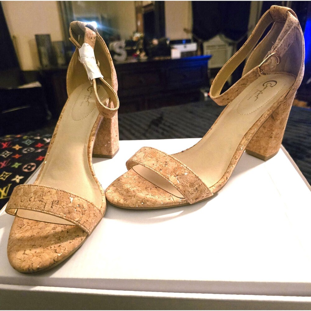 Comfort Est 1946 Cork Gold Tan Women's Sandals New 10